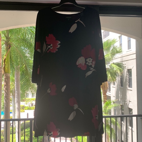 Lauren Ralph Lauren Flutter-Sleeve Floral Dress - Size 18 - Picture 9 of 12